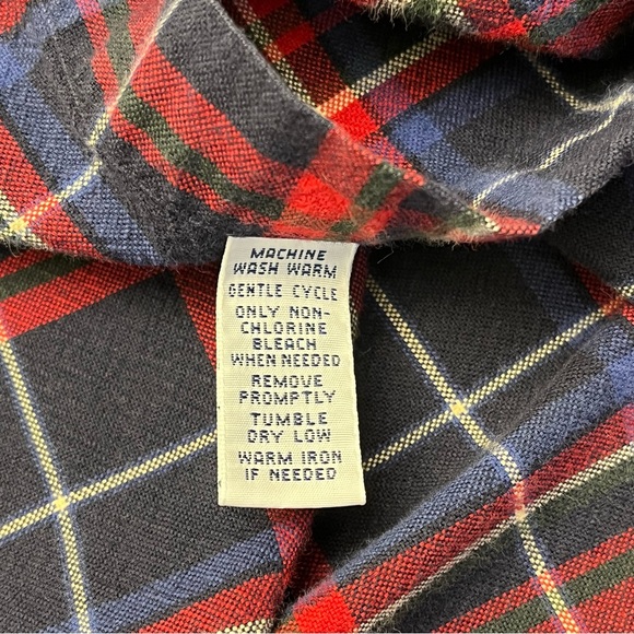 Ralph Lauren Mens Classic Fit Red Blue Plaid Long Sleeve Cotton Button Down L - Picture 7 of 12